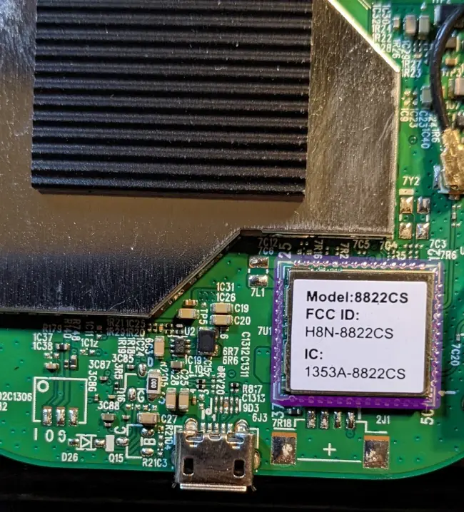 8822CS chip on circuit board